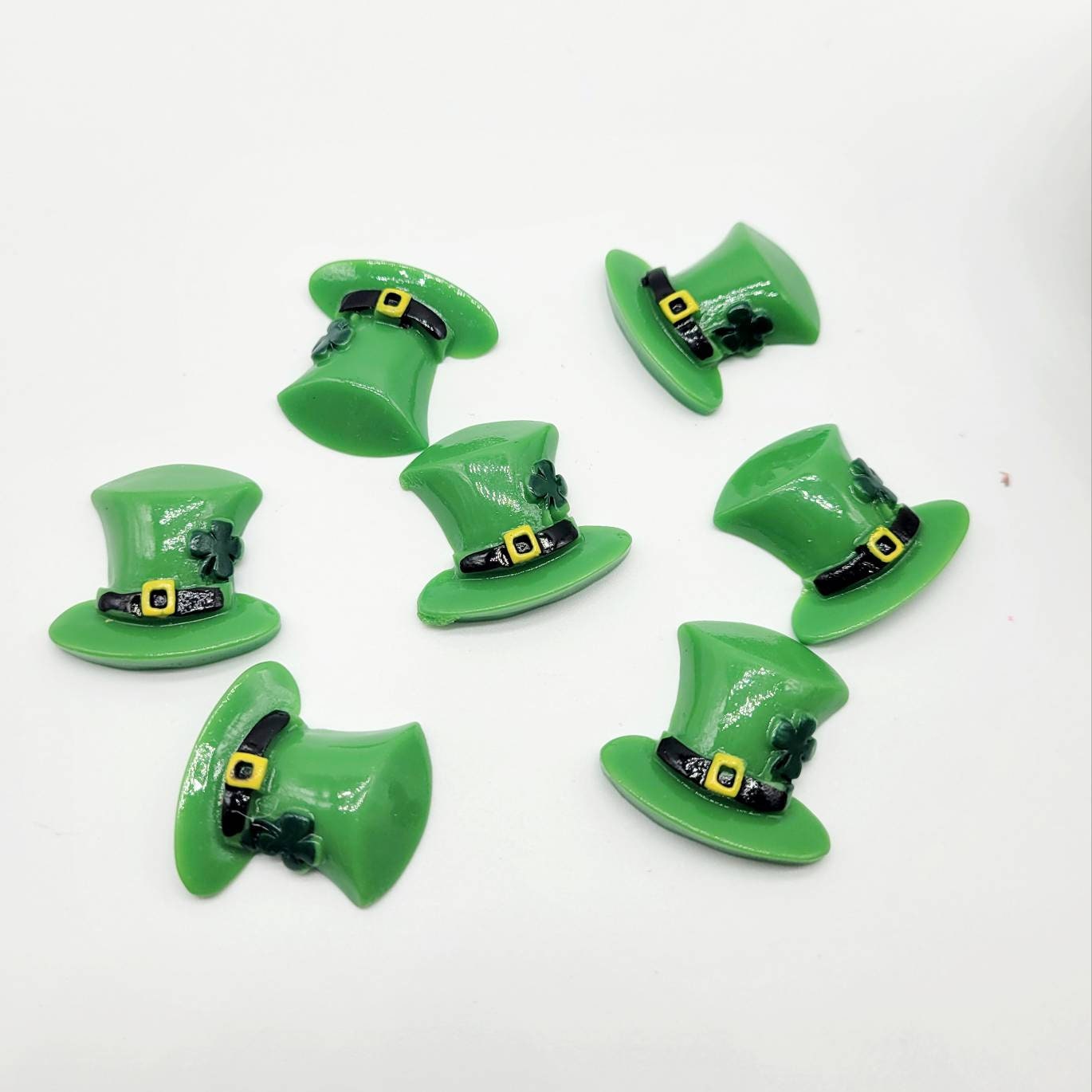 ST.Patrick's Day Hat, Cabochons, Clover, Decoden, Slime, I Spy Kit Supplies, Faux Bake Crafts, Hairbow Accents, Flat Back
