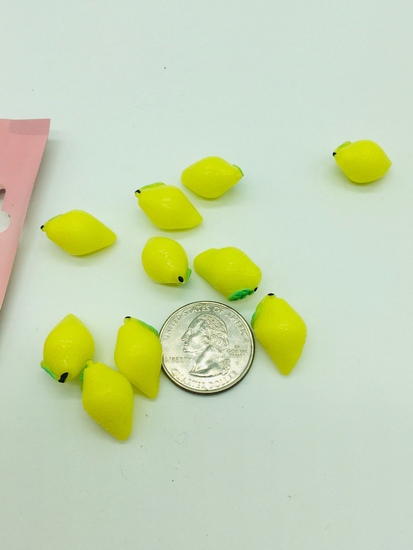 Lemon Cabochons, 3D, Mini Lemons, Faux Baking, Craft Supplies, Faux Fruit, Yellow Lemons