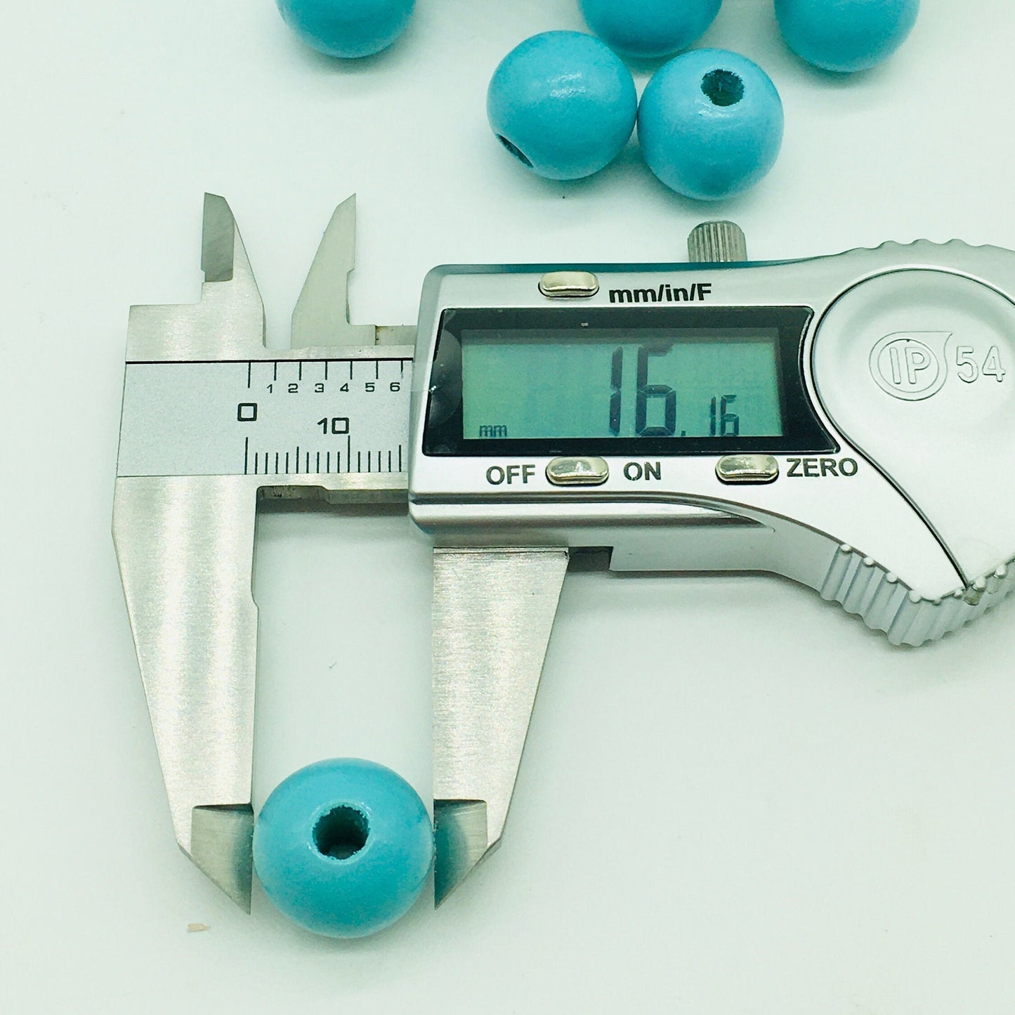 Wood Beads, 16MM, Turquoise Beads, Garland Beads, Home Decor, Tiered Tray Decorations, Craft Projects, Jewelry Craft Beads