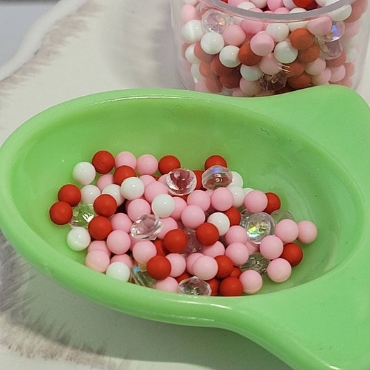 3MM Faux Nonpareils Beads, 10 piece set, valentine's day, Halloween, Patriotic, Bee Theme, NON EDIBLE, Slime Supplies, Fake Bake, Decoden