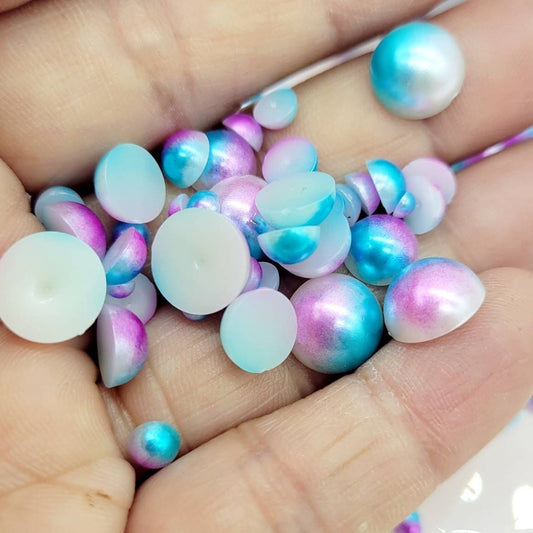 Multi Size Flatback Beads, Cabochons, Nail Art, Decoden, Fake Bake Beads, Mermaid, Unicorn Craft Beads, Costume Beads, Hairbow & Jewelry