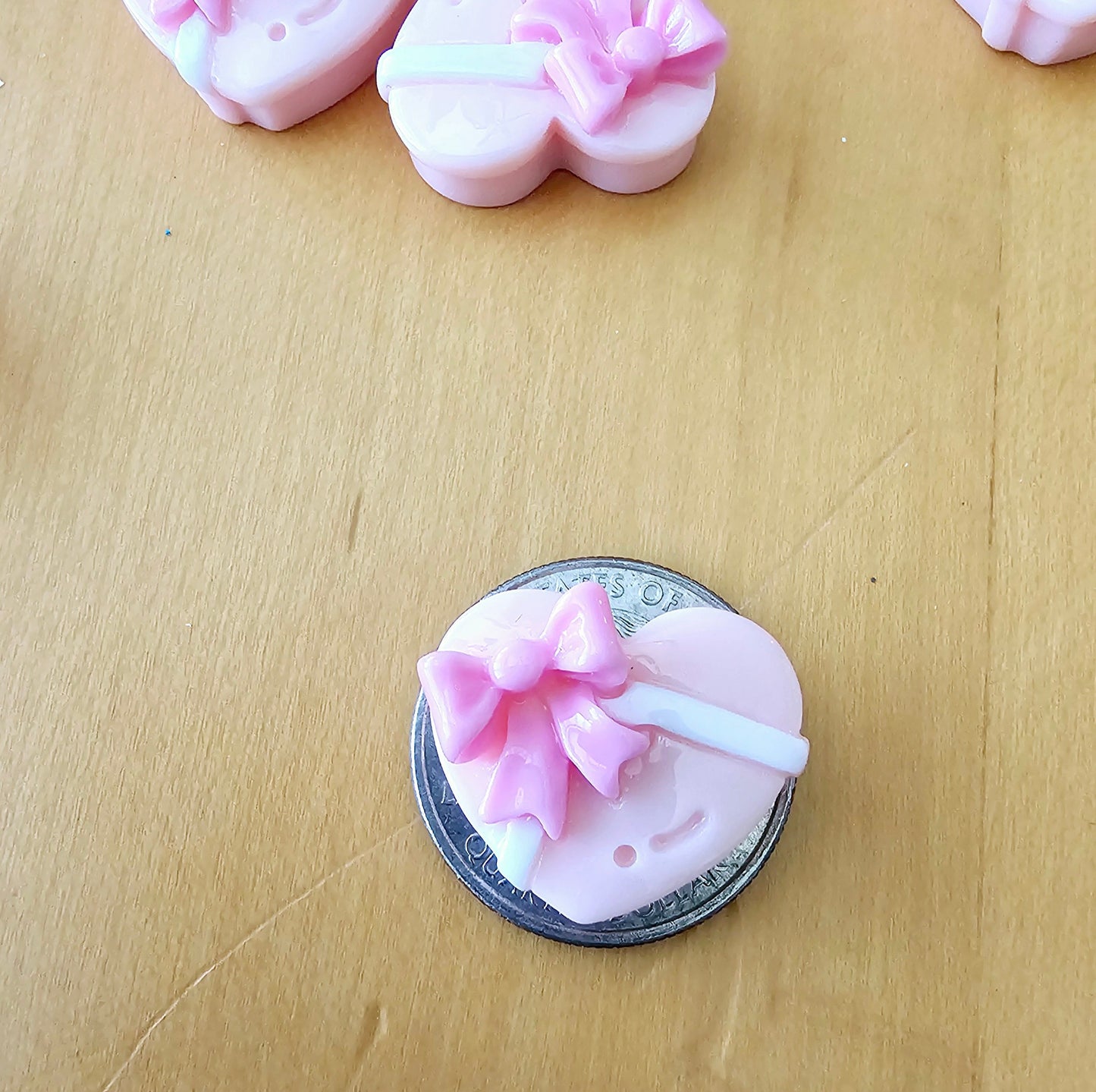 Heart Cabochons, Flat Back, Pink Heart, Resin, Decoden, Craft Supplies, Fake Bake Supplies