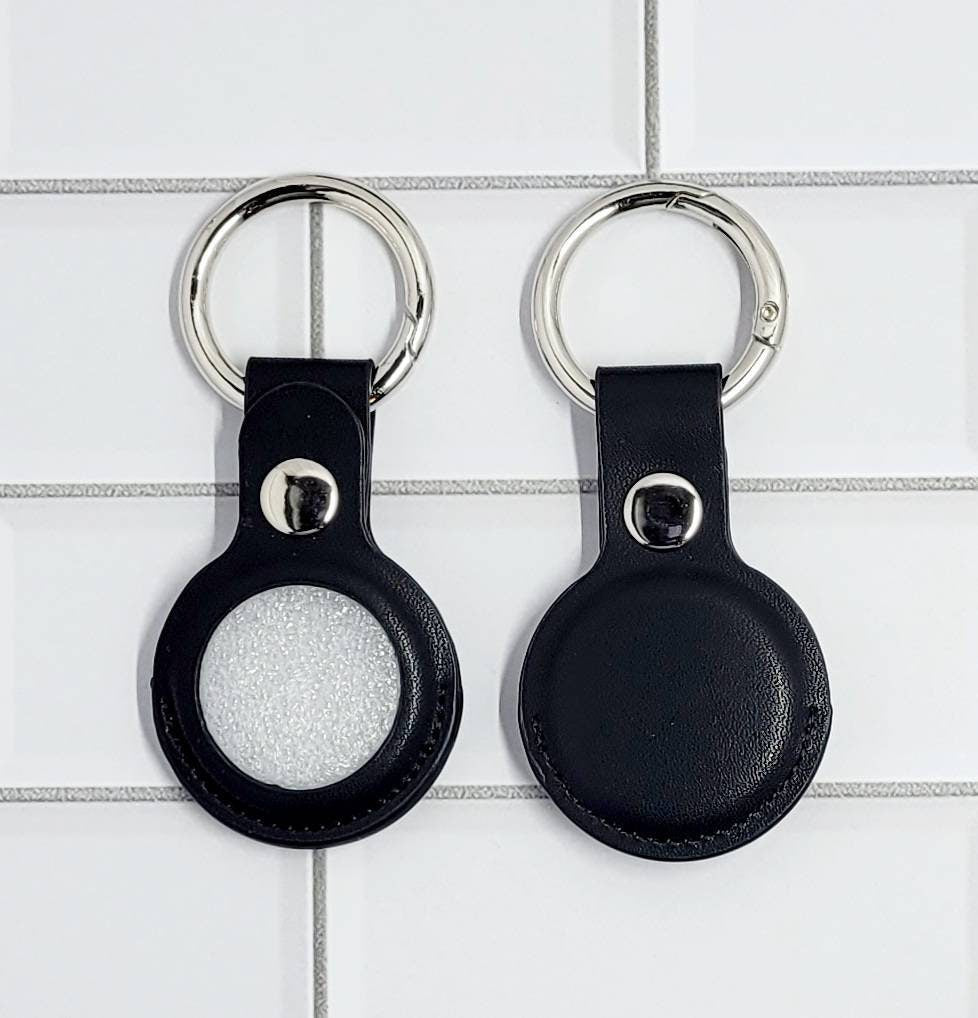 Air Tag Holder, Keychain Holder, Accessory, Backpack, Purse, Gym Bag, Pet Collar, PU Leather, Mother's Day Gift