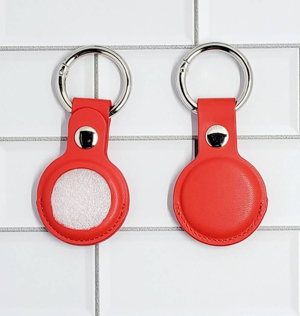 Air Tag Holder, Keychain Holder, Accessory, Backpack, Purse, Gym Bag, Pet Collar, PU Leather, Mother's Day Gift