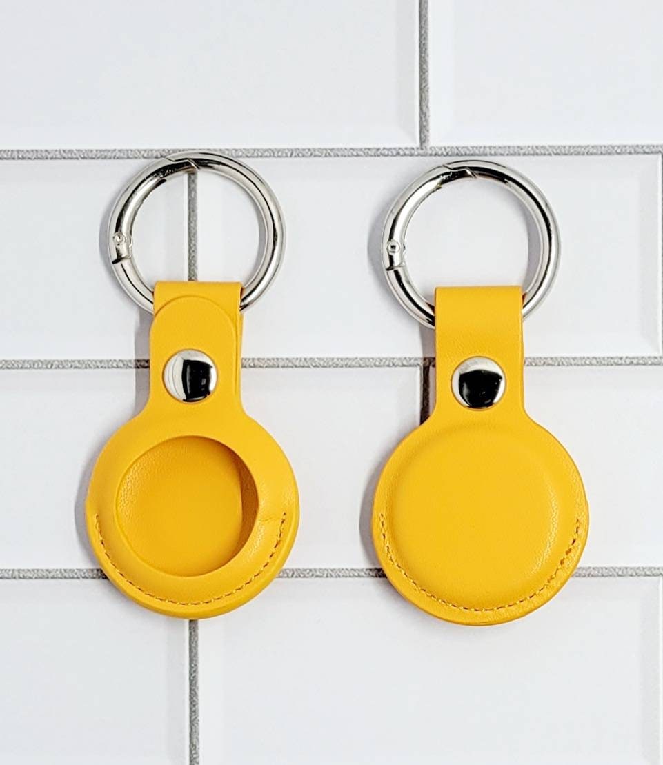 Air Tag Holder, Keychain Holder, Accessory, Backpack, Purse, Gym Bag, Pet Collar, PU Leather, Mother's Day Gift