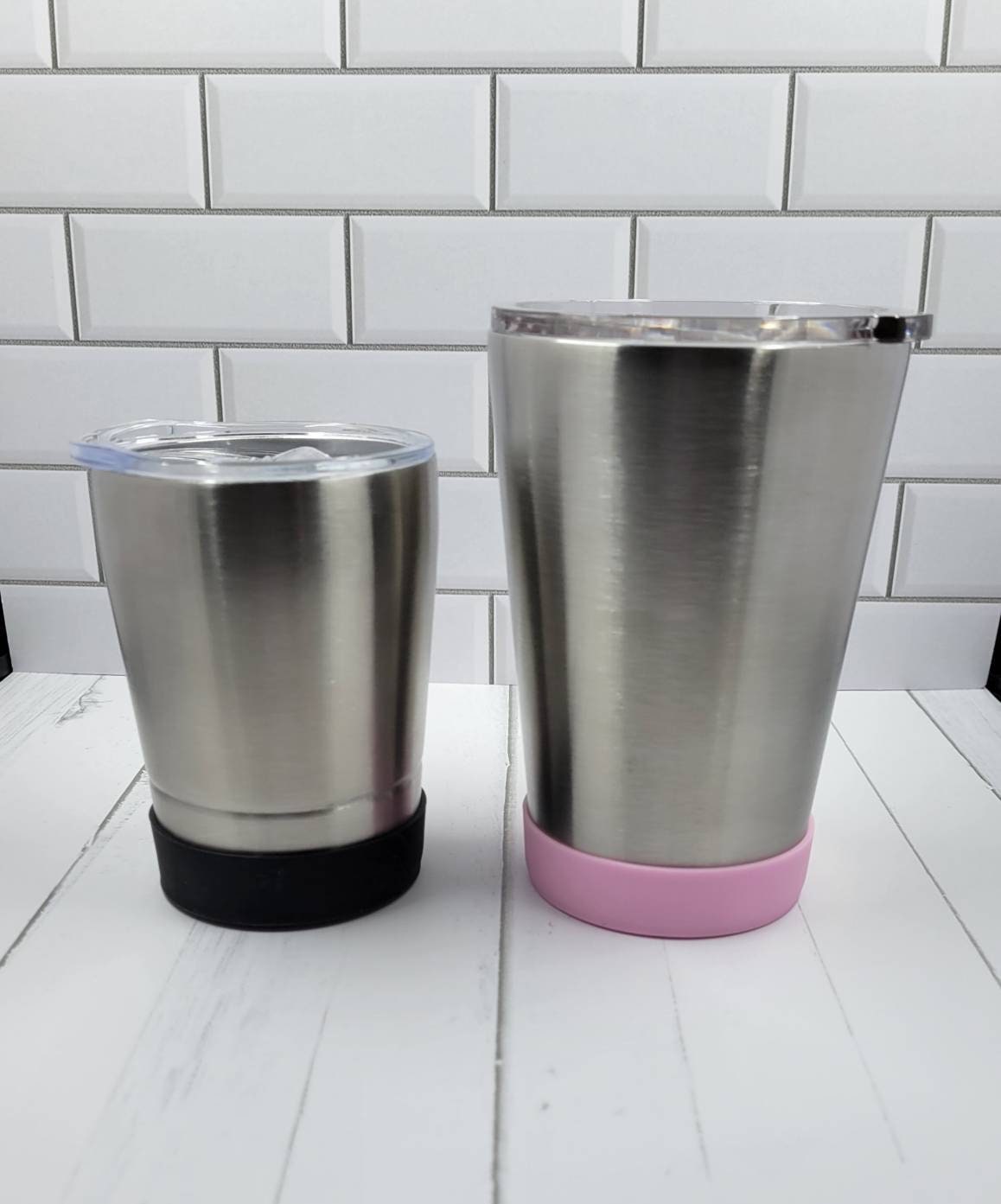 Small Size Silicone Tumbler bumpers. Fits MOST 12 oz Kids Tumblers & 8 oz Kid Tumblers.