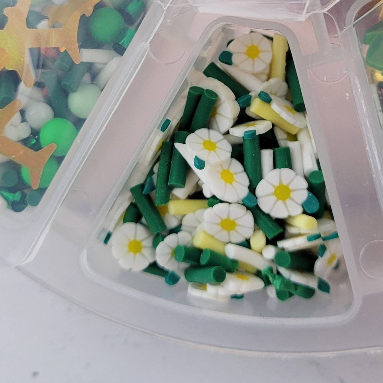 Faux Sprinkles, Assorted Mix, St.Patrick’s Day, Clover Confetti, Foam Beads, Clay Daisy Sprinkles, Faux Bakes, Shaker Card, Decoden