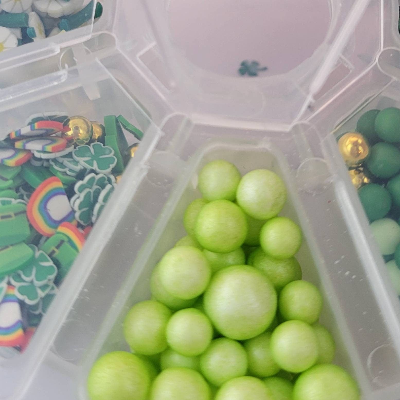 Faux Sprinkles, Assorted Mix, St.Patrick’s Day, Clover Confetti, Foam Beads, Clay Daisy Sprinkles, Faux Bakes, Shaker Card, Decoden