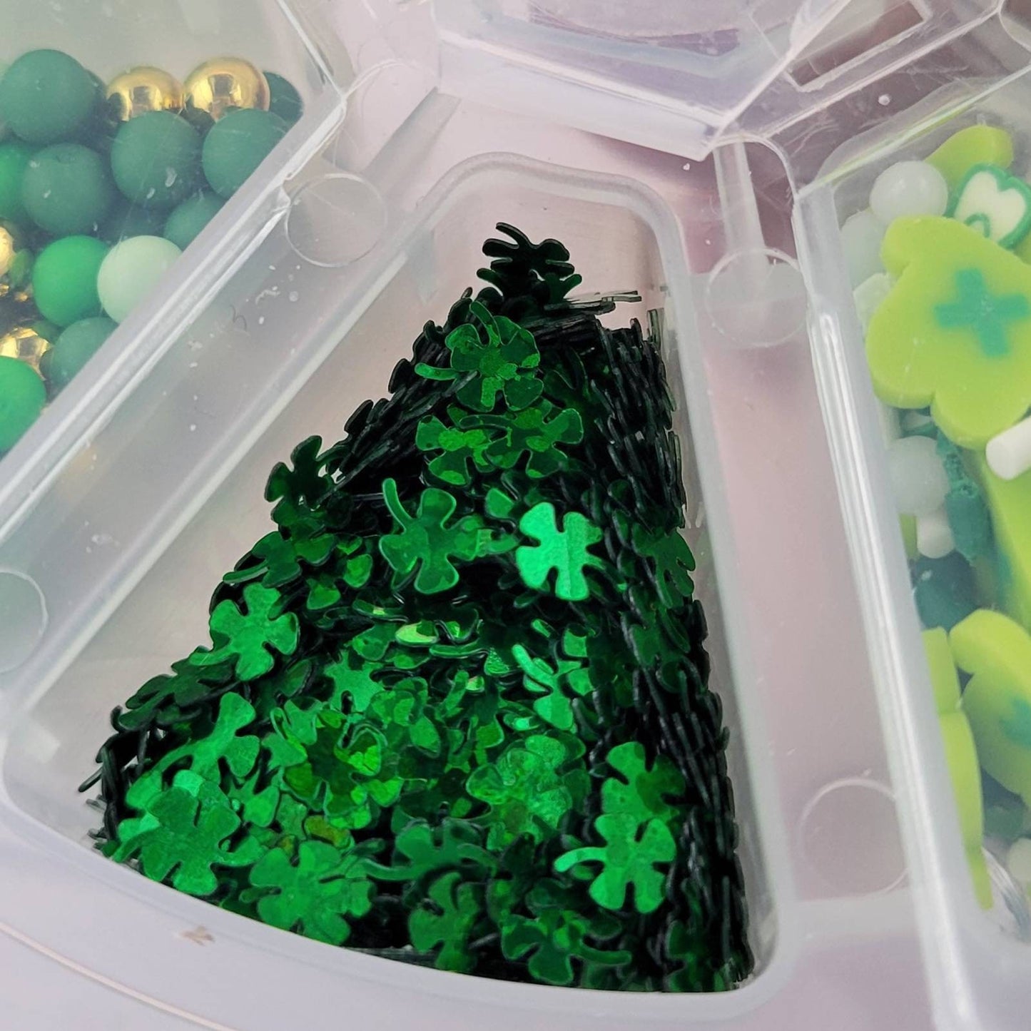 Faux Sprinkles, Assorted Mix, St.Patrick’s Day, Clover Confetti, Foam Beads, Clay Daisy Sprinkles, Faux Bakes, Shaker Card, Decoden