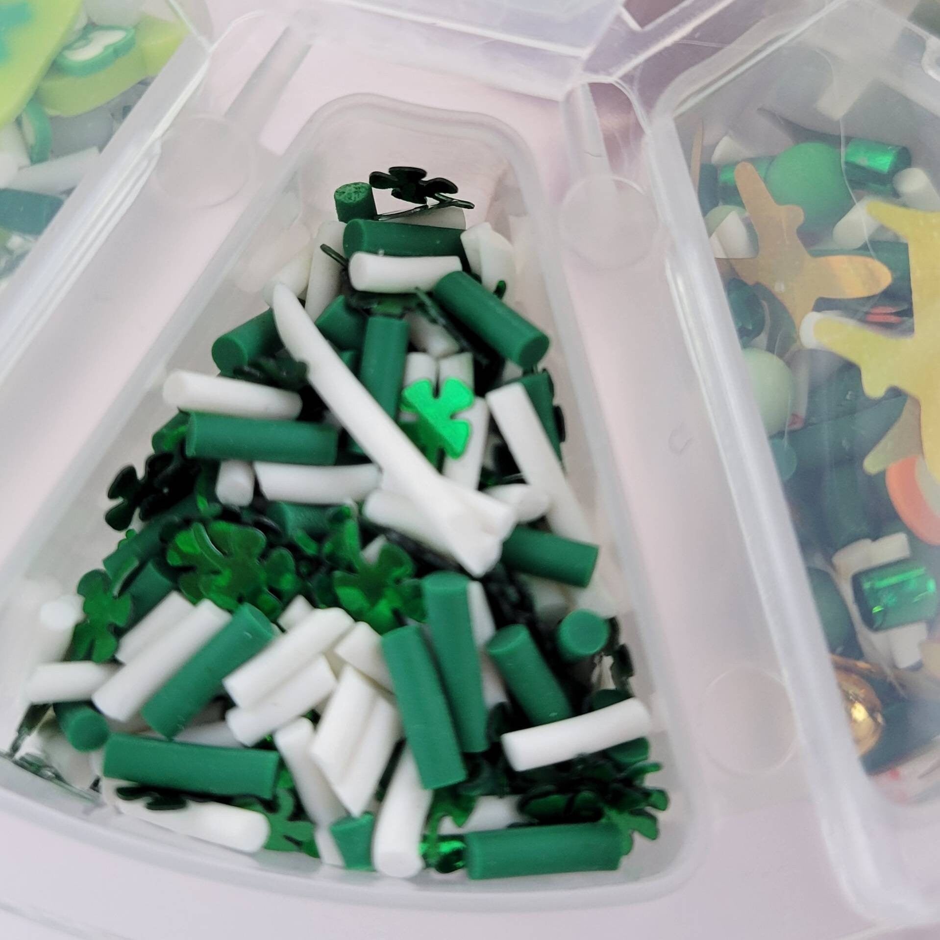 Faux Sprinkles, Assorted Mix, St.Patrick’s Day, Clover Confetti, Foam Beads, Clay Daisy Sprinkles, Faux Bakes, Shaker Card, Decoden