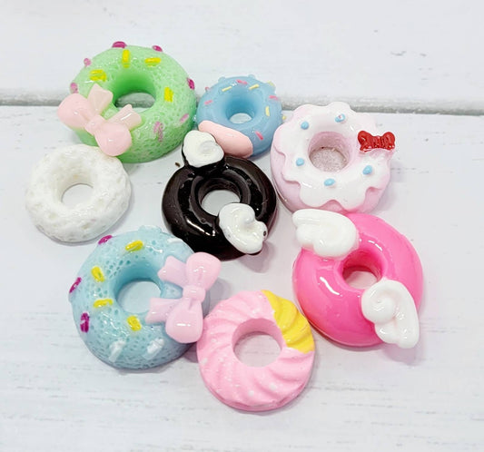 Cabochons, Assorted Donuts, Fake Food Supplies, Donut Charms, Kawaii, Flat Back Charms, Decoden, I Spy & Slime Add ins