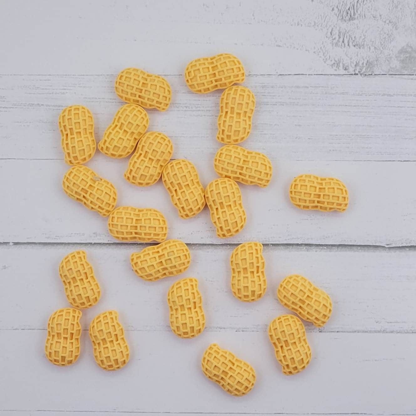 Peanuts! FAKE Peanut Cabochons. Fake Bake Supplies, Craft Supplies, Hairbow Accents, I Spy Kit Add On, Slime Kit Add On, Decoden