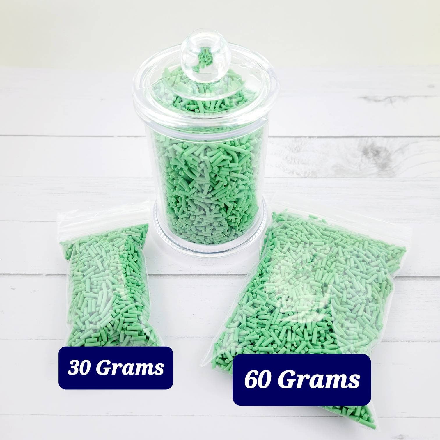 Fake Sprinkles, Green Sprinkles, Fake Bake Supplies, Slime Kit Embellishments, Craft Supplies, Fake Cake Sprinkles, Faux Sprinkles