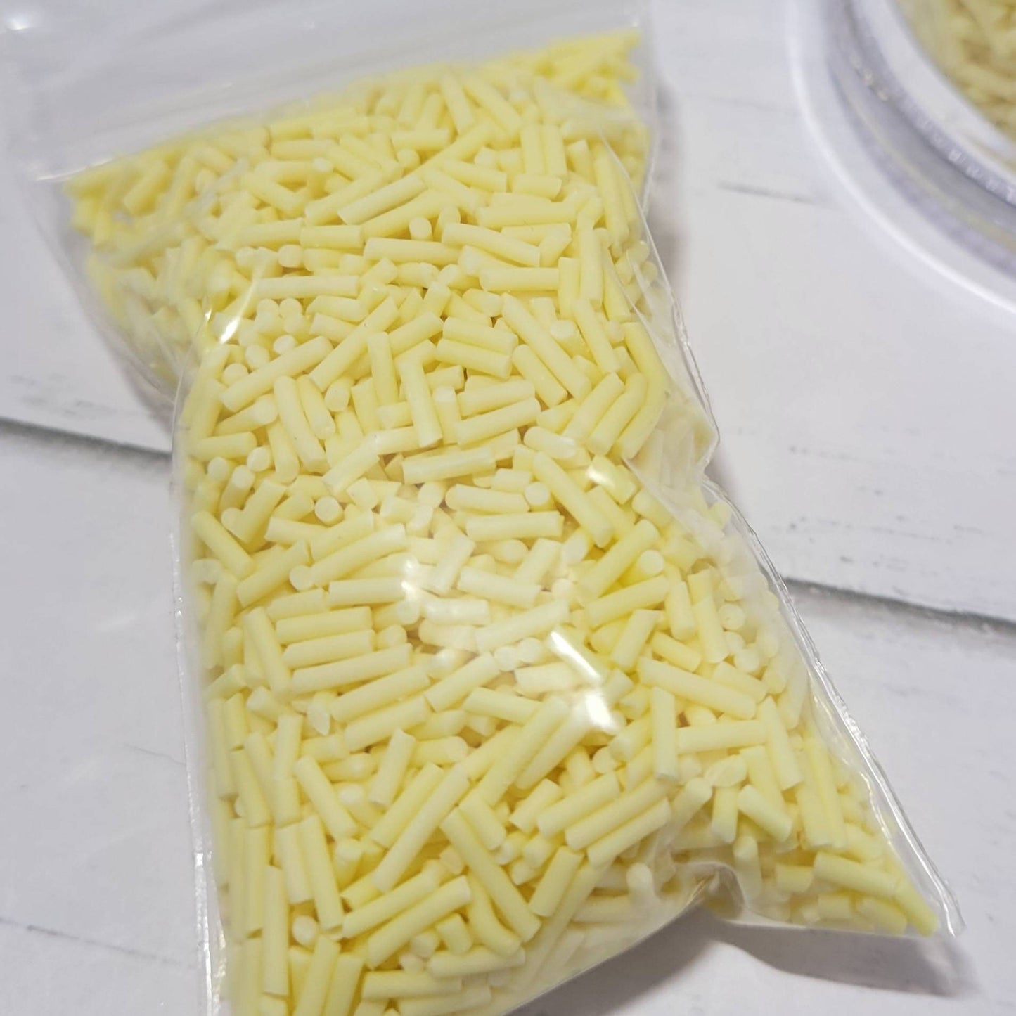 Pastel Yellow, Fake Sprinkles, Faux Sprinkles, Fake Bake Supplies, Craft Supplies, Slime Kit Sprinkles, Resin Crafts, Clay Sprinkles