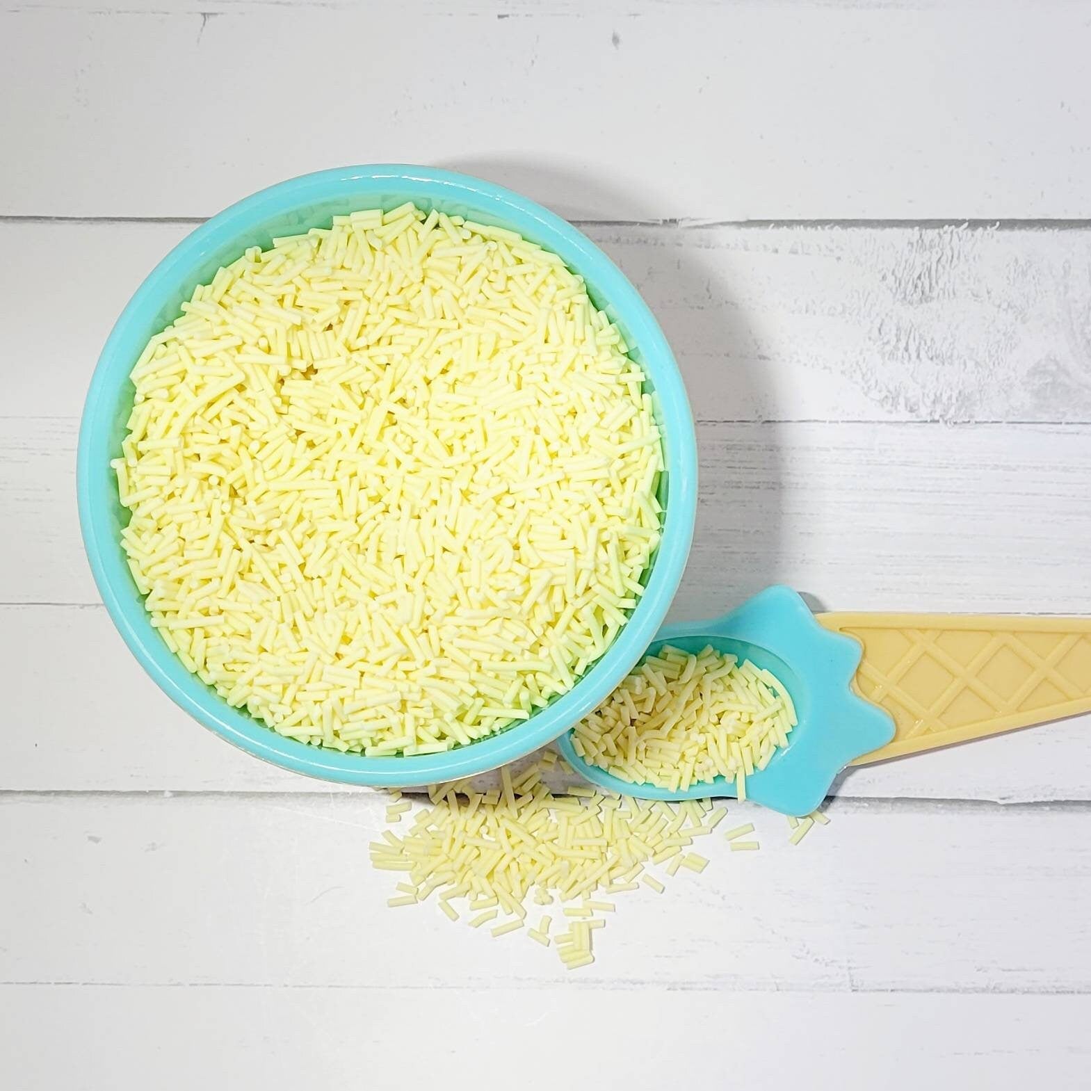 Pastel Yellow, Fake Sprinkles, Faux Sprinkles, Fake Bake Supplies, Craft Supplies, Slime Kit Sprinkles, Resin Crafts, Clay Sprinkles