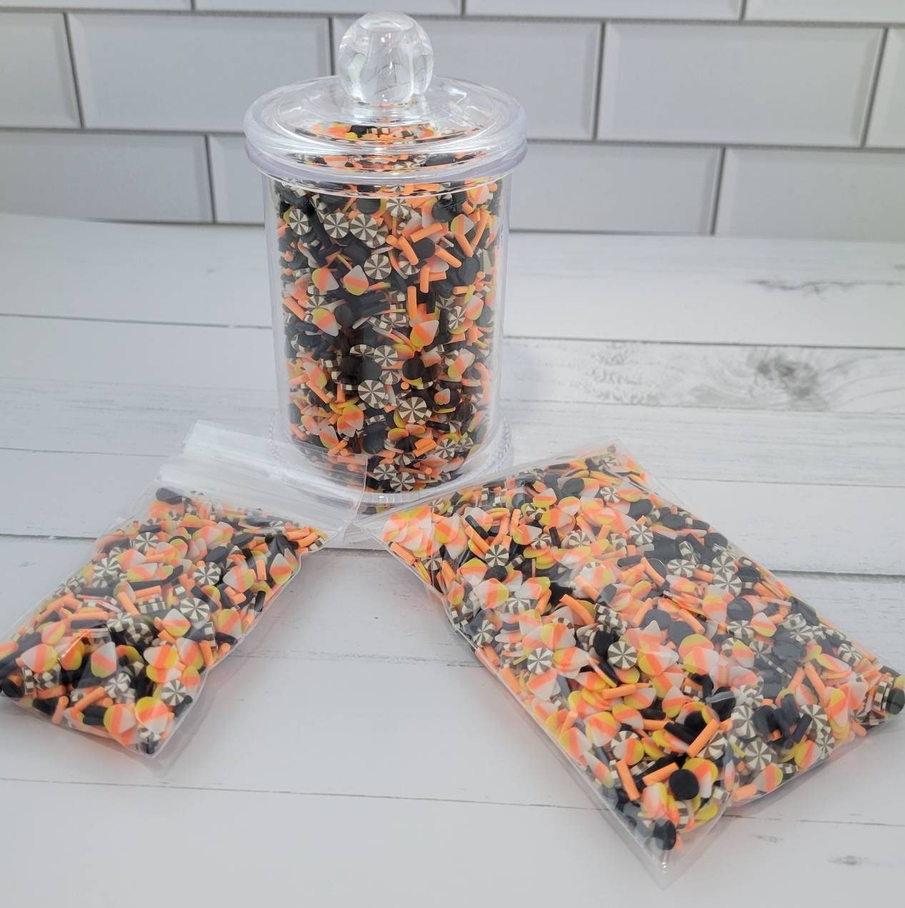 Halloween Fake Sprinkles, Fall Fake Sprinkles, Candy Corn Mix Sprinkles, Fake Bake Supplies, Slime Kit Sprinkles, Craft Clay Sprinkles
