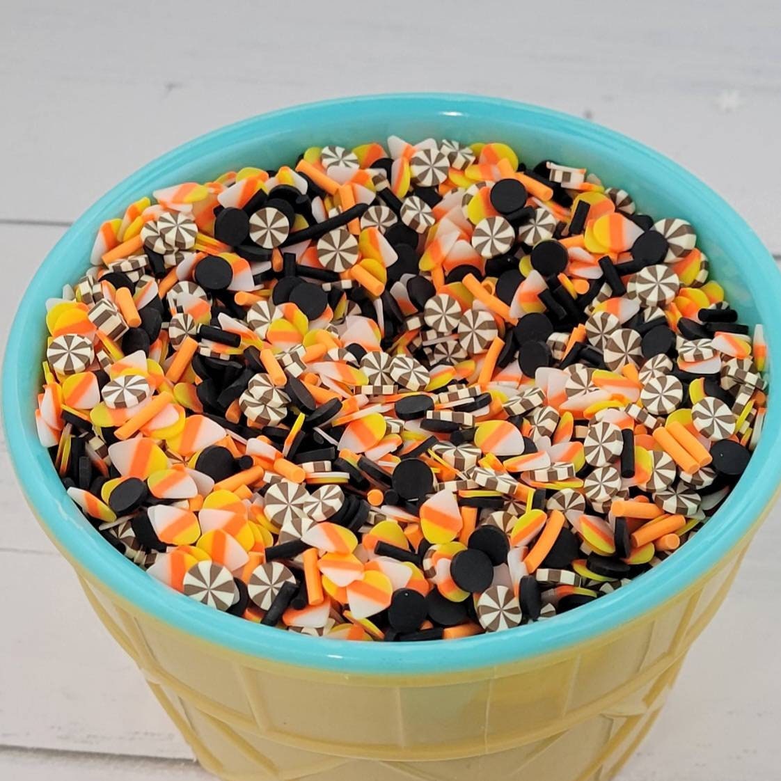 Halloween Fake Sprinkles, Fall Fake Sprinkles, Candy Corn Mix Sprinkles, Fake Bake Supplies, Slime Kit Sprinkles, Craft Clay Sprinkles