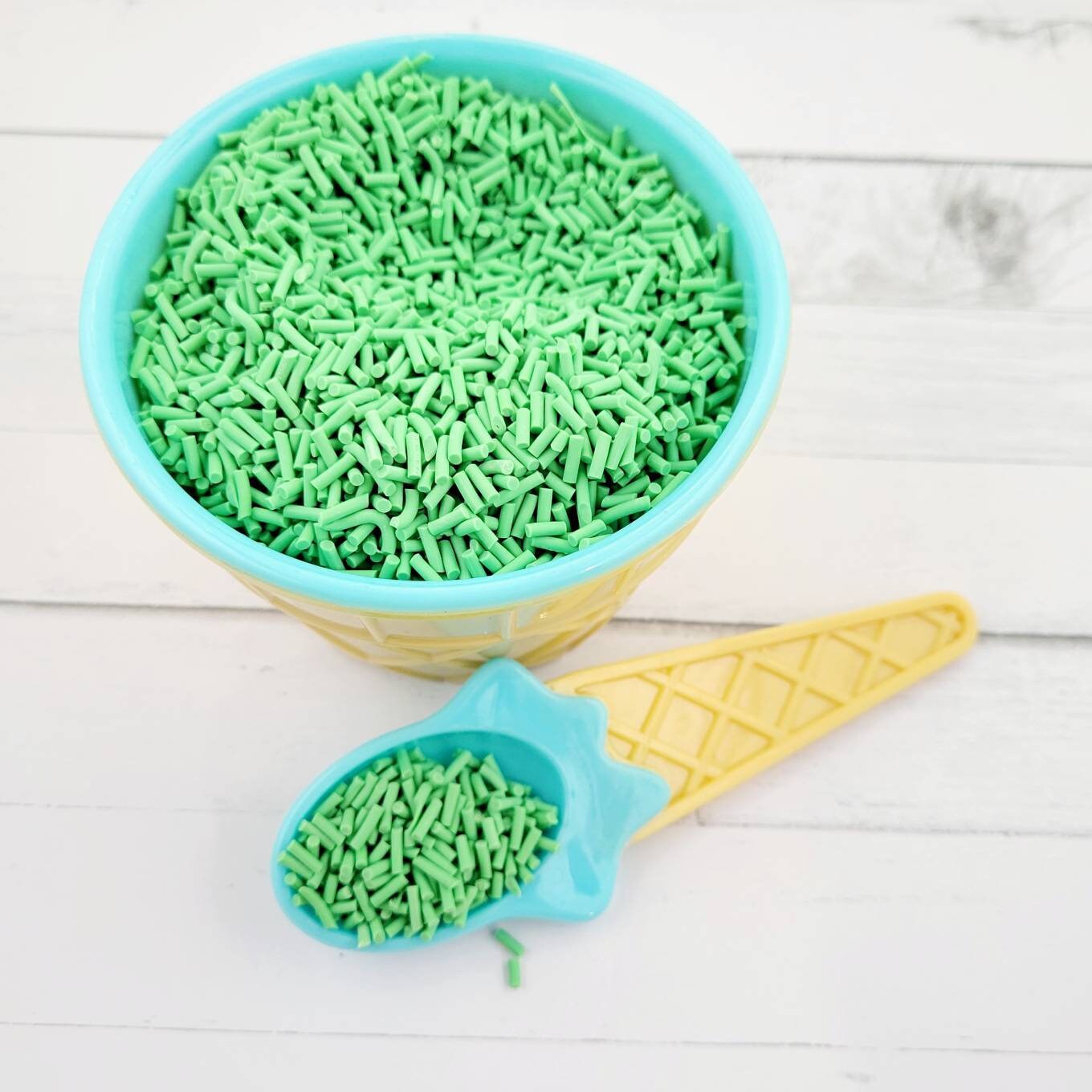 Fake Sprinkles, Green Sprinkles, Fake Bake Supplies, Slime Kit Embellishments, Craft Supplies, Fake Cake Sprinkles, Faux Sprinkles