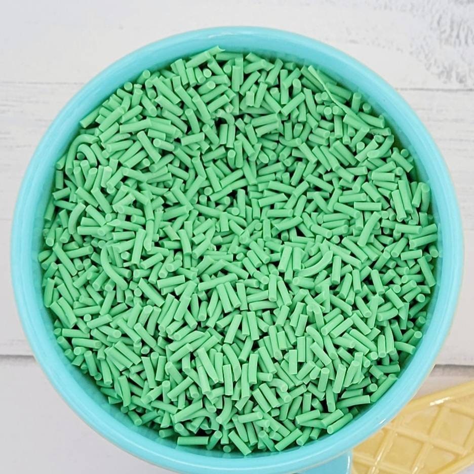 Fake Sprinkles, Green Sprinkles, Fake Bake Supplies, Slime Kit Embellishments, Craft Supplies, Fake Cake Sprinkles, Faux Sprinkles