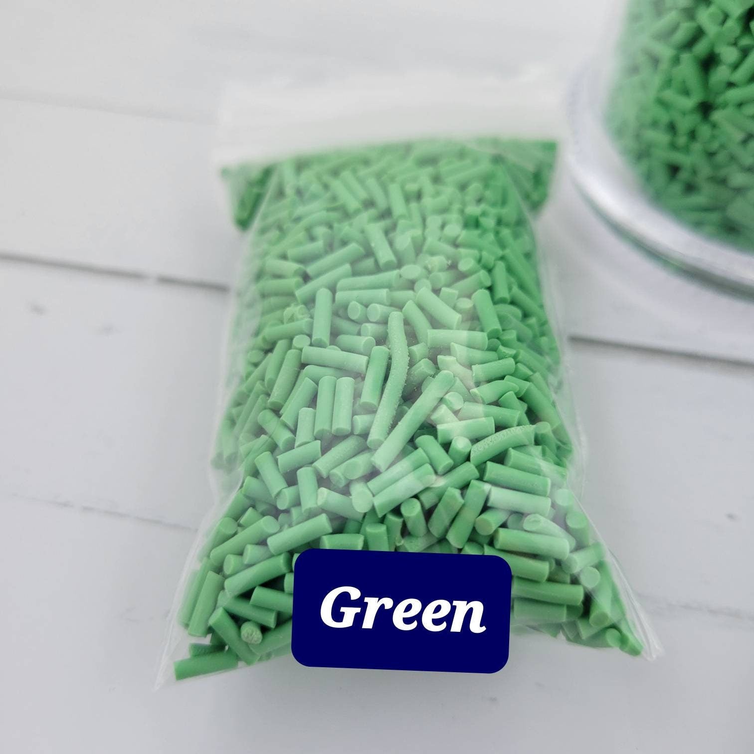 Fake Sprinkles, Green Sprinkles, Fake Bake Supplies, Slime Kit Embellishments, Craft Supplies, Fake Cake Sprinkles, Faux Sprinkles