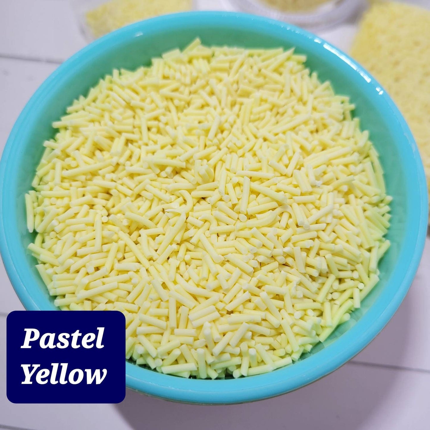 Pastel Yellow, Fake Sprinkles, Faux Sprinkles, Fake Bake Supplies, Craft Supplies, Slime Kit Sprinkles, Resin Crafts, Clay Sprinkles