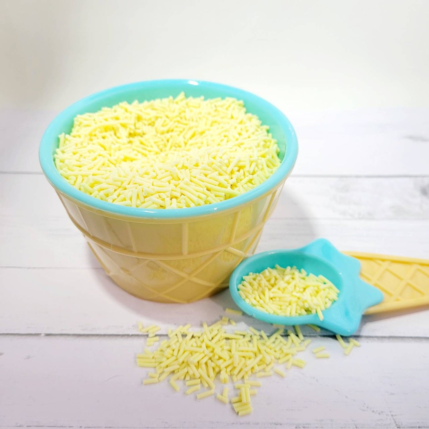 Pastel Yellow, Fake Sprinkles, Faux Sprinkles, Fake Bake Supplies, Craft Supplies, Slime Kit Sprinkles, Resin Crafts, Clay Sprinkles