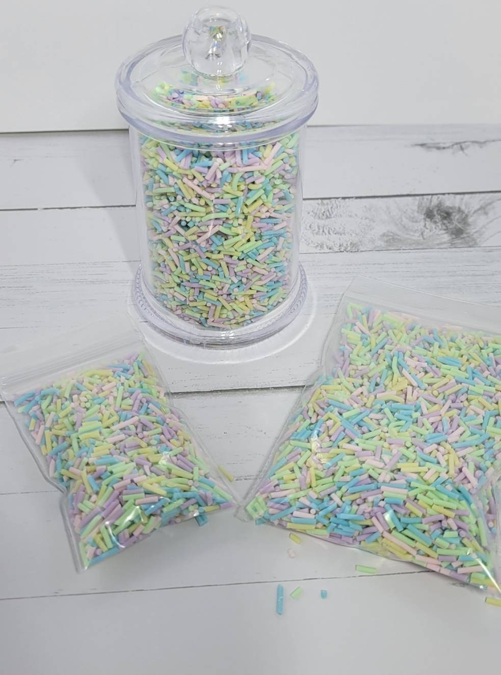 Pastel Mix, Fake Sprinkles, Faux Sprinkles, Fake Bake Supplies, Craft Supplies, I Spy kits Add ons, Slime Kit Add ons, Sprinkles