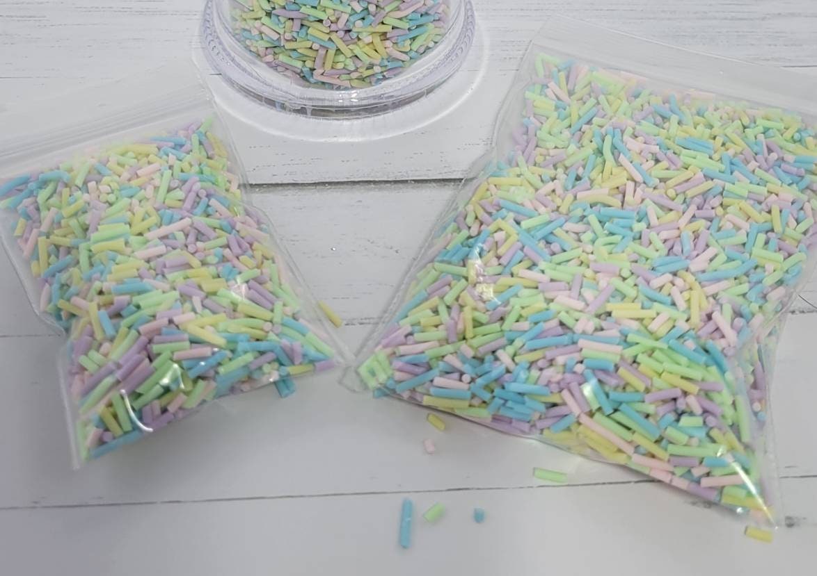 Pastel Mix, Fake Sprinkles, Faux Sprinkles, Fake Bake Supplies, Craft Supplies, I Spy kits Add ons, Slime Kit Add ons, Sprinkles