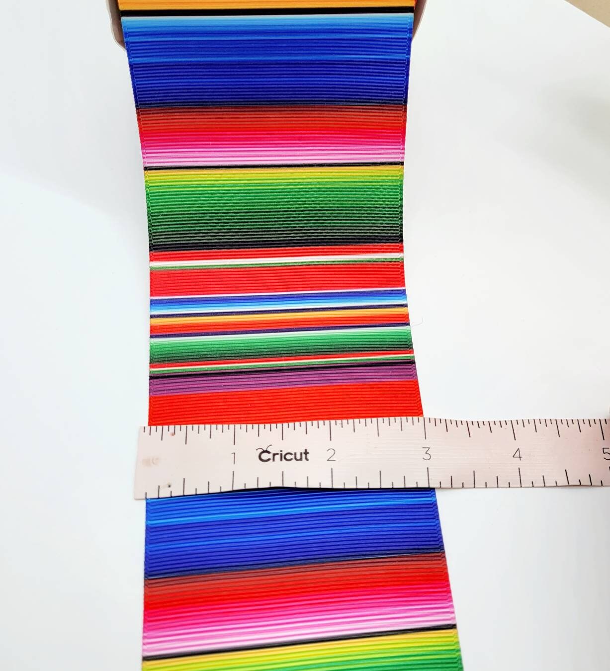 Ribbon! Bright 3 inch wide, 1 yard or 2 yards. Floral Pattern & Serape Pattern, Grosgrain Ribbon, Hairbows, Craft Supplies, Rainbow Colors