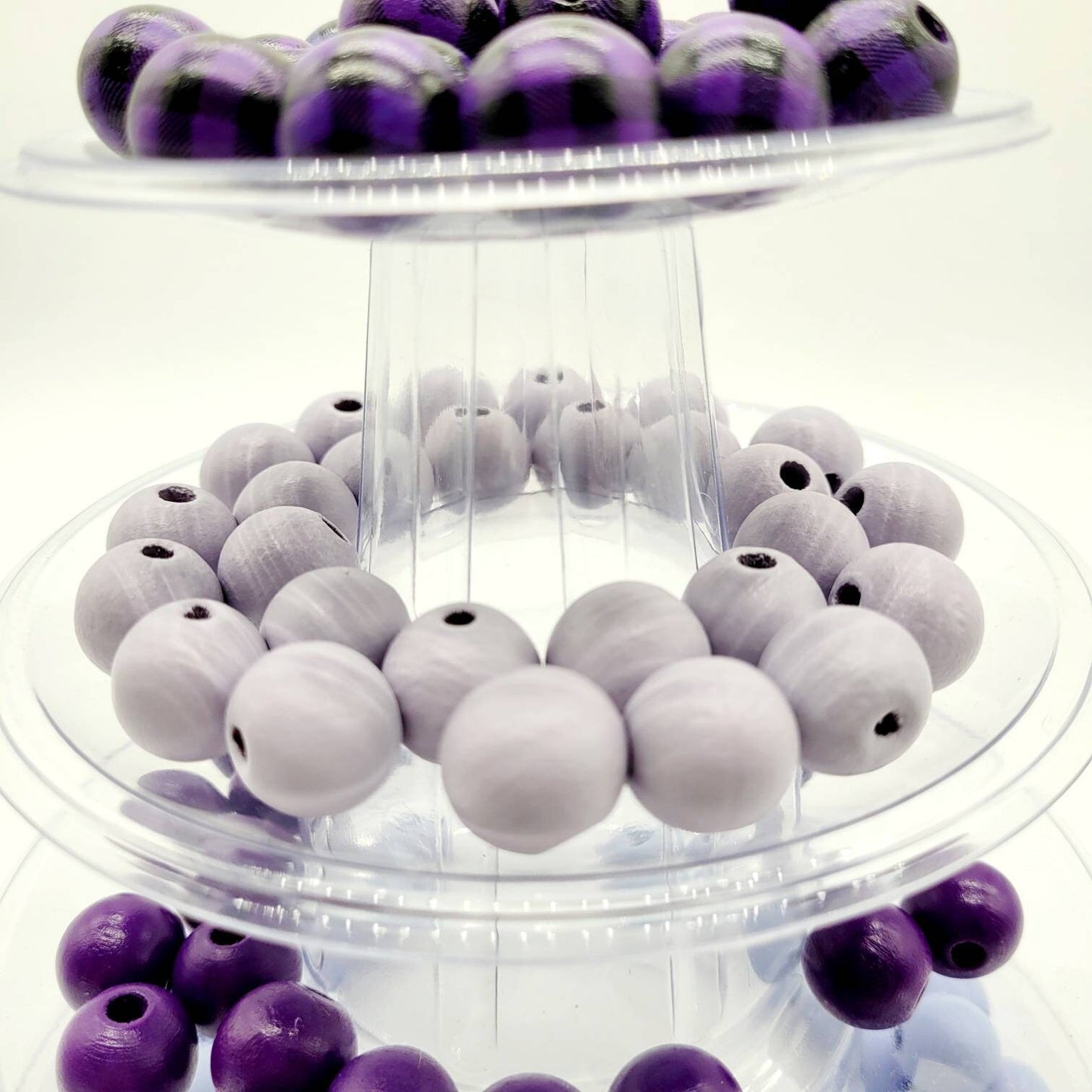 Wood Beads, 16 MM for Wood Garlands, Home Decor, Tiered Tray Decorations, Craft Projects, Handmade Jewelry, Wood Crafts