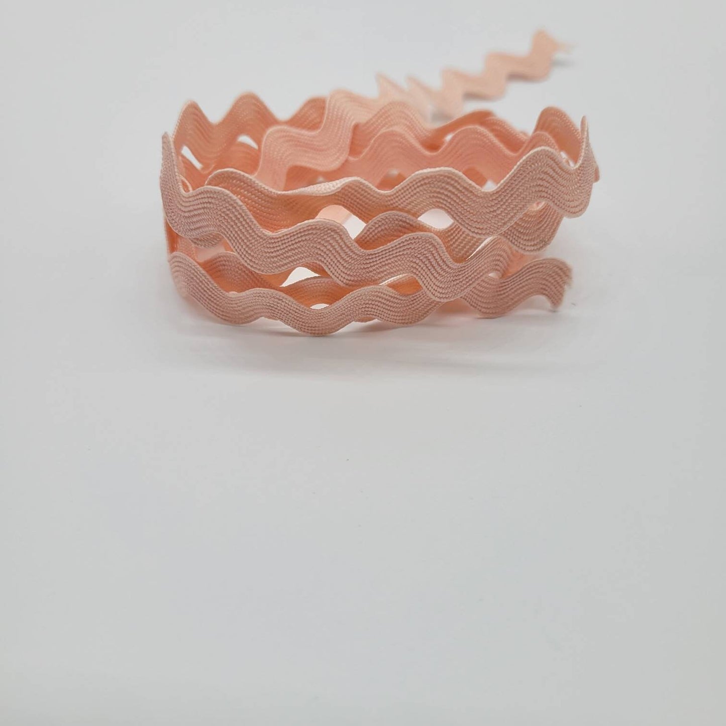 8 MM Ric Rac, Craft Ribbon, Textured Embellishment Ribbon, Craft Projects, Sewing Notions, Fabric Trim, Peachy Peach