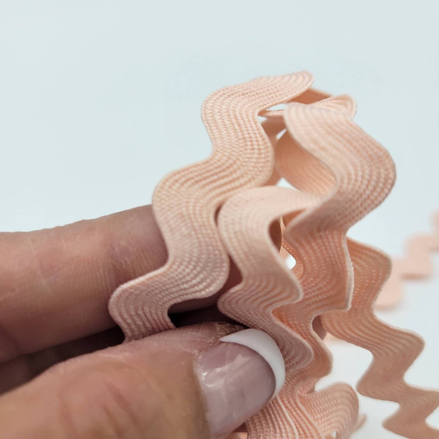 8 MM Ric Rac, Craft Ribbon, Textured Embellishment Ribbon, Craft Projects, Sewing Notions, Fabric Trim, Peachy Peach