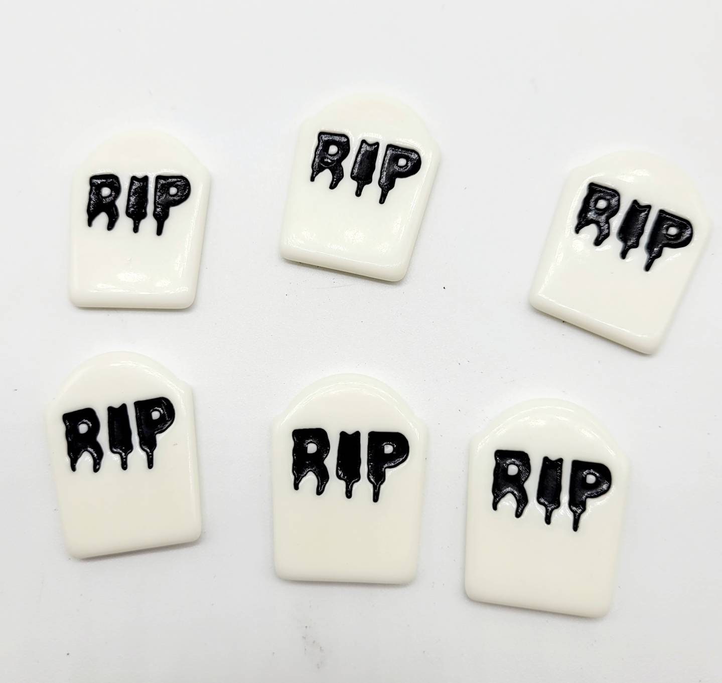 Halloween Cabochons, Tombstones, RIP, Flatback, Decoden, Spooky, Graveyard Signs, Headstones, Fake Bake Embellishments