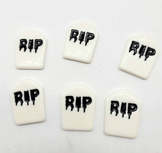 Halloween Cabochons, Tombstones, RIP, Flatback, Decoden, Spooky, Graveyard Signs, Headstones, Fake Bake Embellishments