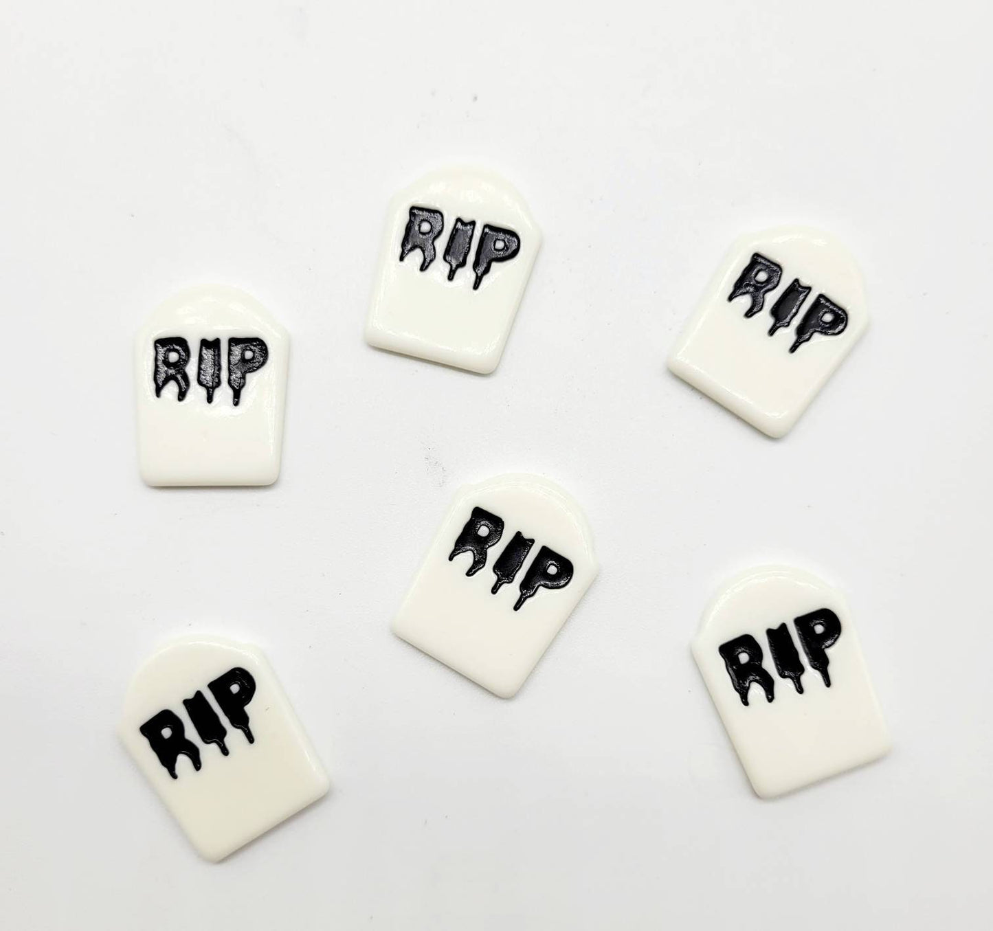 Halloween Cabochons, Tombstones, RIP, Flatback, Decoden, Spooky, Graveyard Signs, Headstones, Fake Bake Embellishments