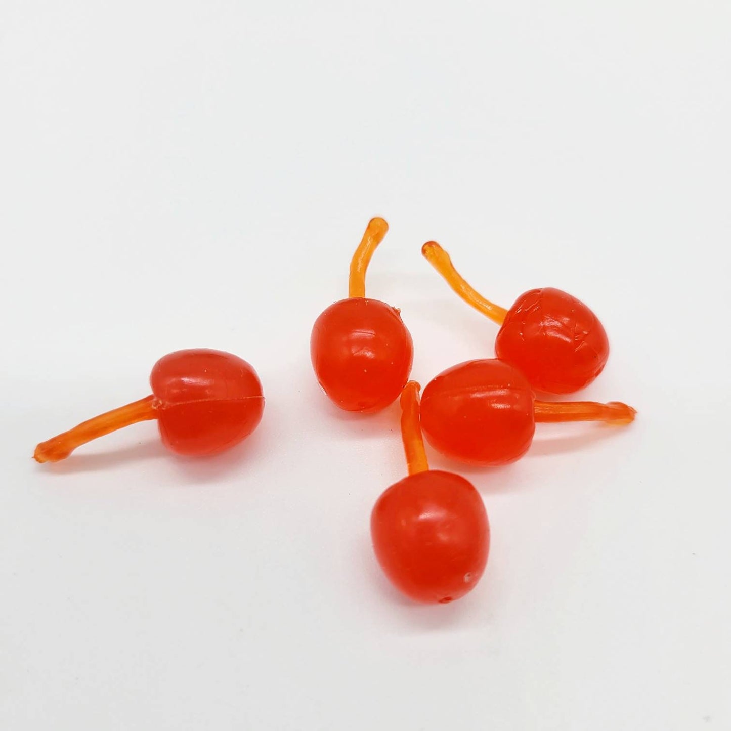 Fake Cherries on Stem, Mini Maraschino Cherries, Faux Food,  Fake Bake Supplies, Red Cherries, Fake Food, Faux Baking, 3D