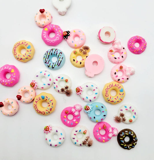 Cabochons, Assorted Donuts, Fake Food Supplies, Donut Charms, Kawaii, Flat Back Charms, Decoden, I Spy & Slime Add ins