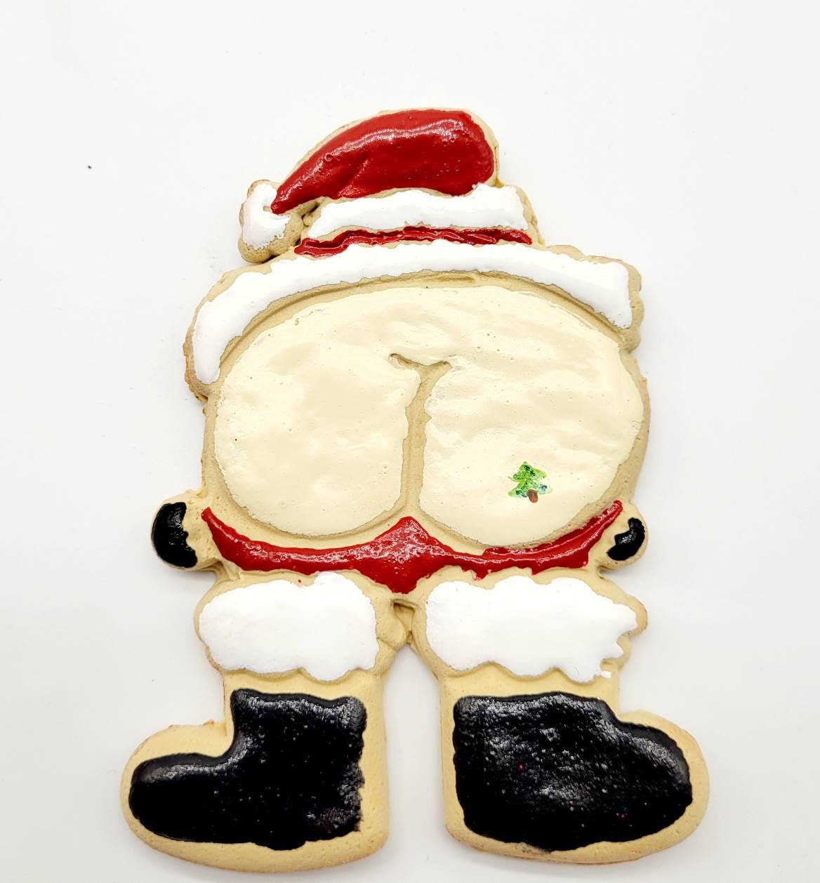Fake Bake, Santa Cookie, Bottom, Butt Cookie, Funny Cookie, Tiered Tray, Holiday Decor, Kitchen Decor, Christmas Cookie, Funny Gift