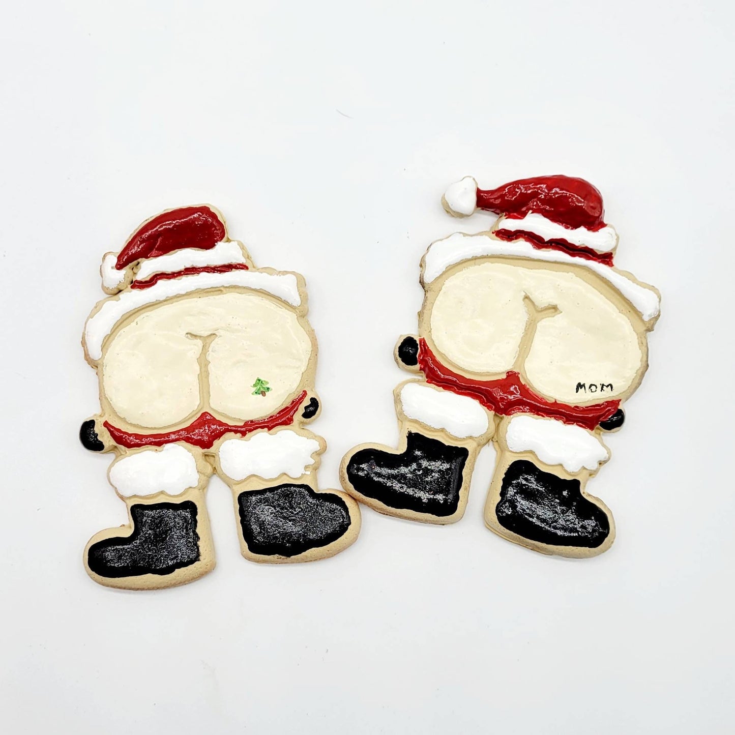 Fake Bake, Santa Cookie, Bottom, Butt Cookie, Funny Cookie, Tiered Tray, Holiday Decor, Kitchen Decor, Christmas Cookie, Funny Gift