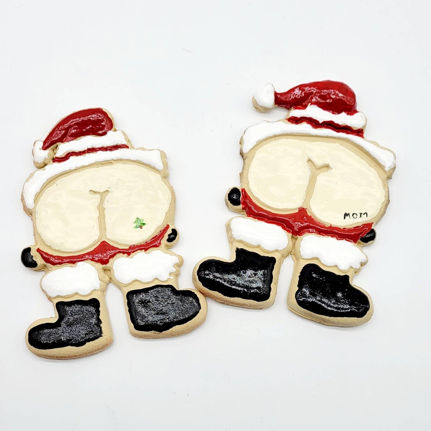 Fake Bake, Santa Cookie, Bottom, Butt Cookie, Funny Cookie, Tiered Tray, Holiday Decor, Kitchen Decor, Christmas Cookie, Funny Gift