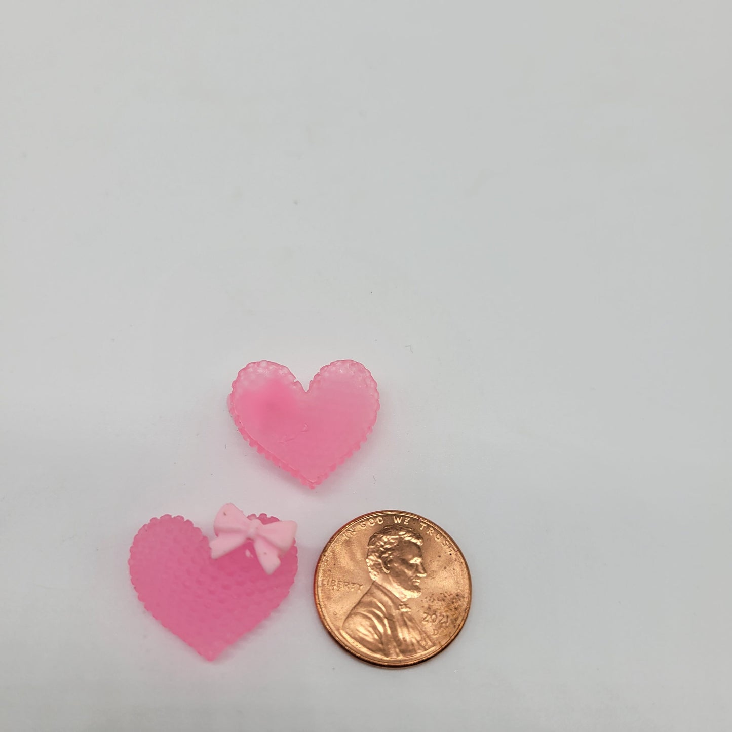 Heart Cabochons, Faux Candy Valentine's Day Heart Cabochons, Flat Back, Decoden, Hairbow, Barrette Embellishments, Faux Baking Supplies