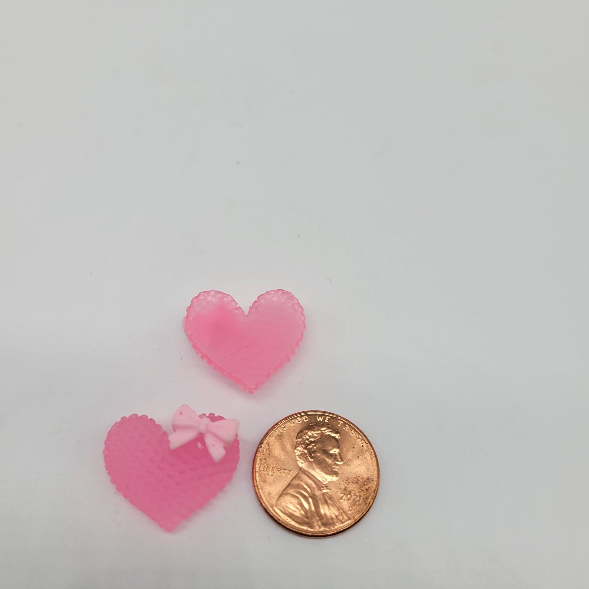 Heart Cabochons, Faux Candy Valentine's Day Heart Cabochons, Flat Back, Decoden, Hairbow, Barrette Embellishments, Faux Baking Supplies
