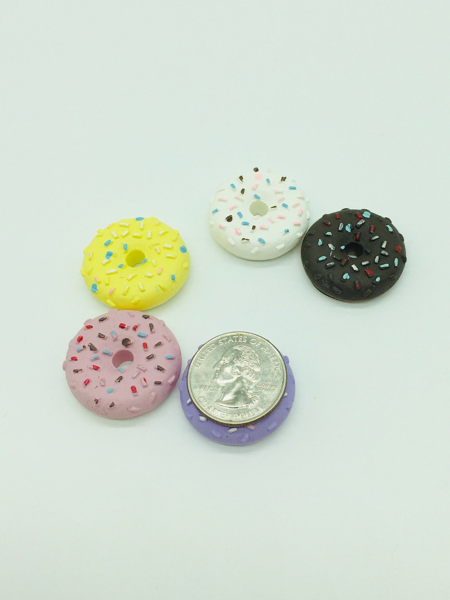 Donut Cabochons, Flat Back Cabochons, Decoden, Faux Baking Crafts,Fake Food, Hair Bow Accents