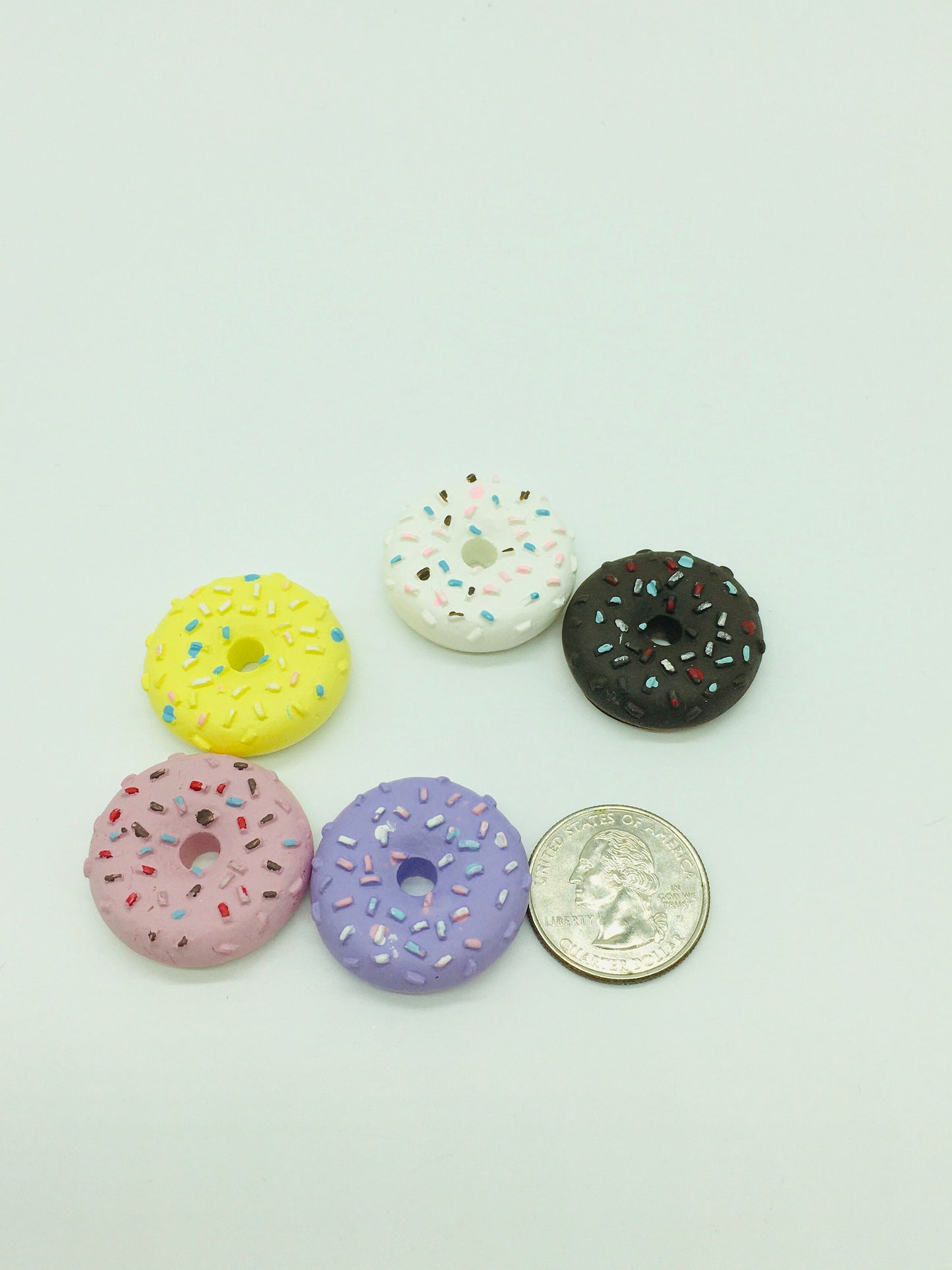 Donut Cabochons, Flat Back Cabochons, Decoden, Faux Baking Crafts,Fake Food, Hair Bow Accents
