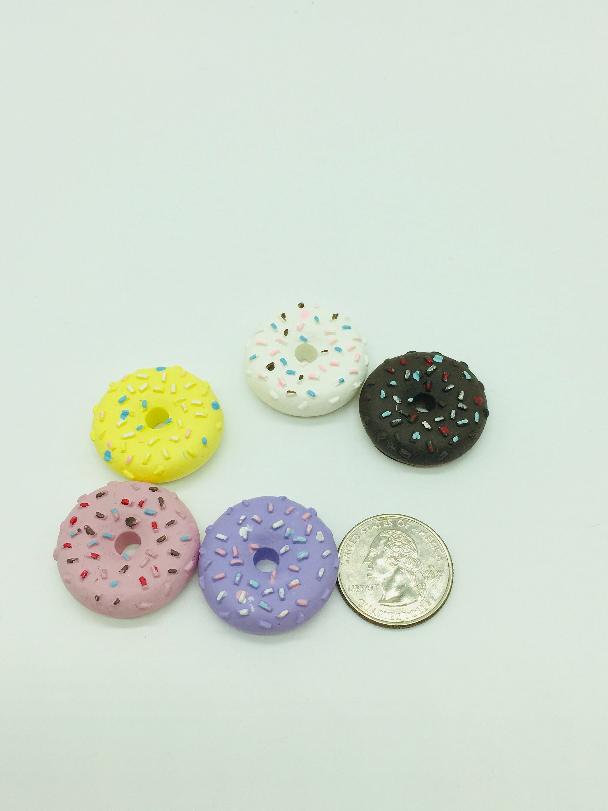 Donut Cabochons, Flat Back Cabochons, Decoden, Faux Baking Crafts,Fake Food, Hair Bow Accents