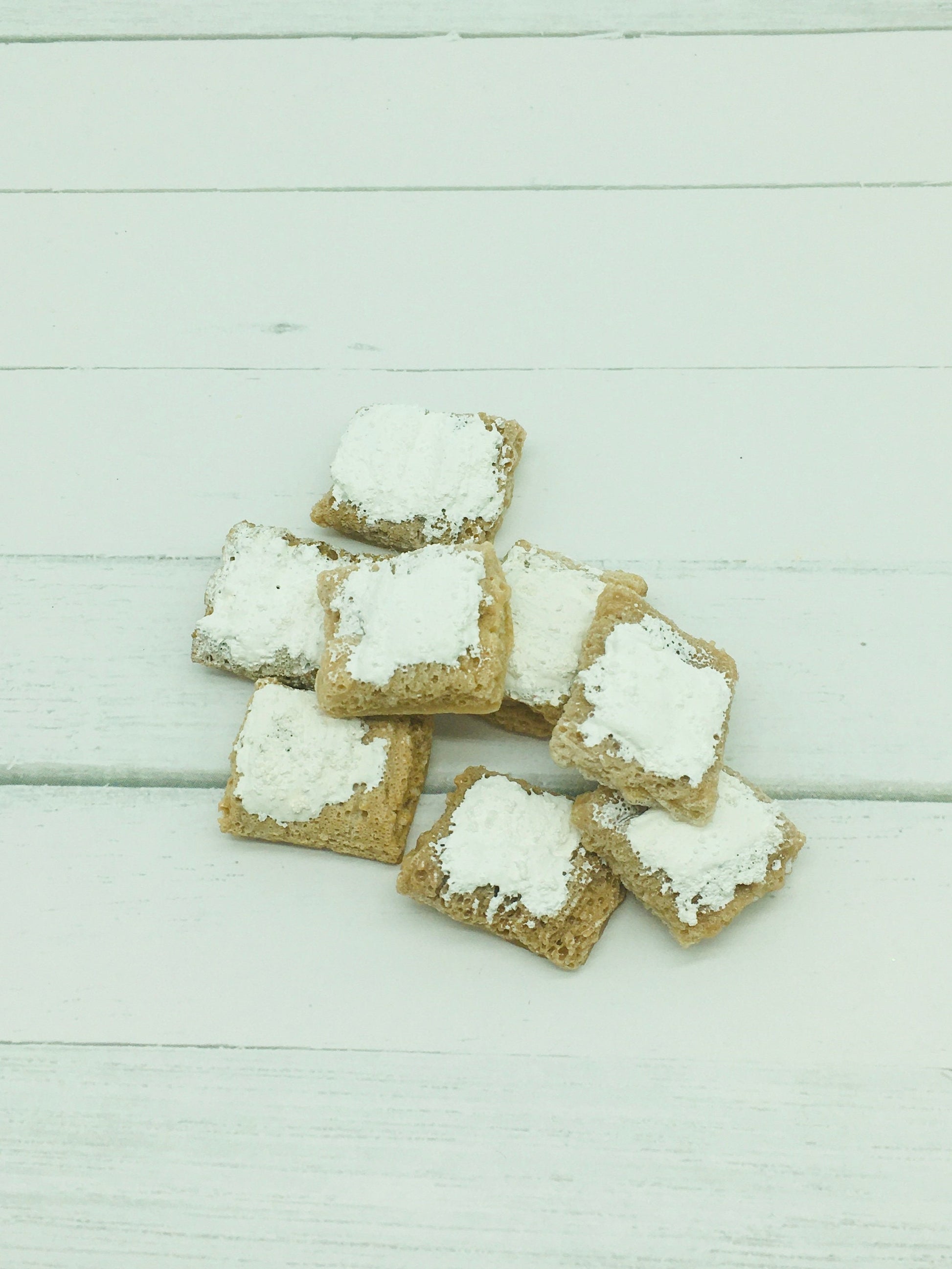 Faux Cereal, Fake Frosted Wheat Squares, Decoden, Fake Food, Photo Props, Kitchen Staging, Tiered Tray Decor, Fake Baking Crafts