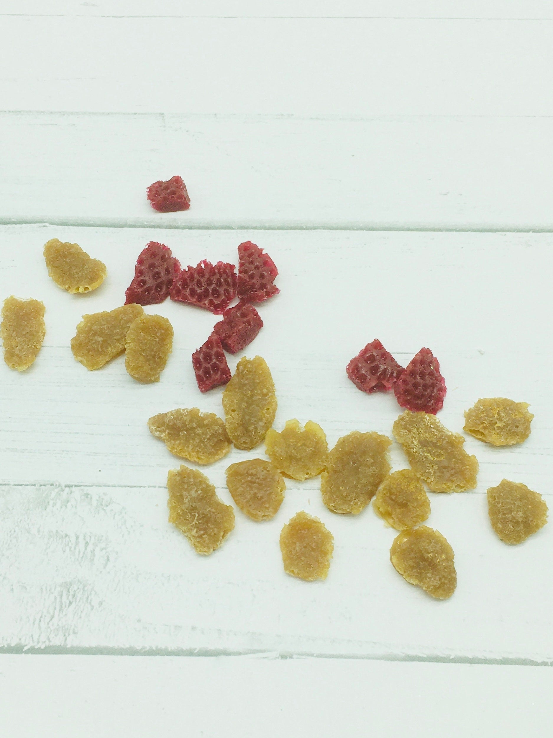 Faux cereal, faux strawberry pieces and corn cereal, decoden, fake food, tiered tray decor, photo props, party decorations, kitchen staging