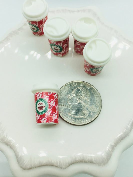 Coffee Cabochons, Mini Christmas Coffee Drinks, Jewelry Crafts, Kawaii, Fake Coffee Cups, Faux Baking Supplies