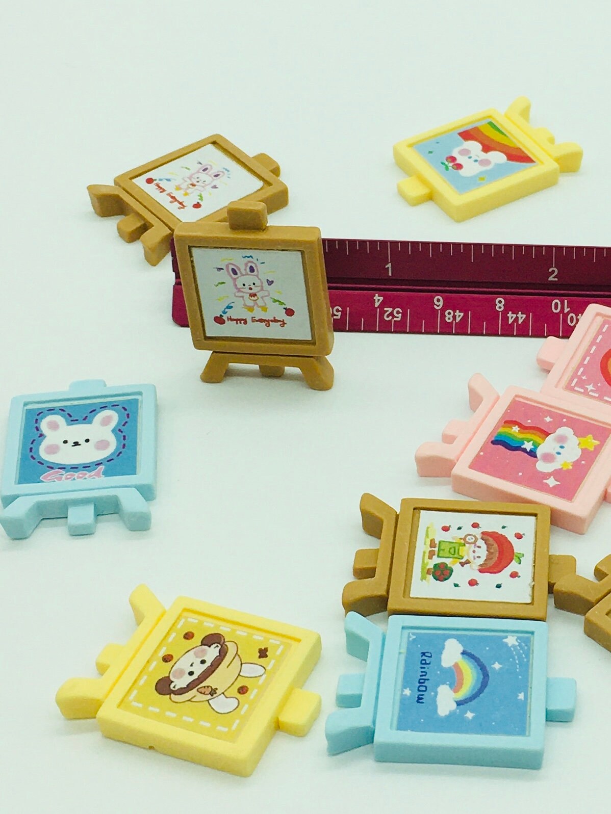 Art Easel Cabochon, Assorted, Flat Back, Faux Baking Supplies, Scrapbooking, Resin, Decoden, School Theme Cabochons