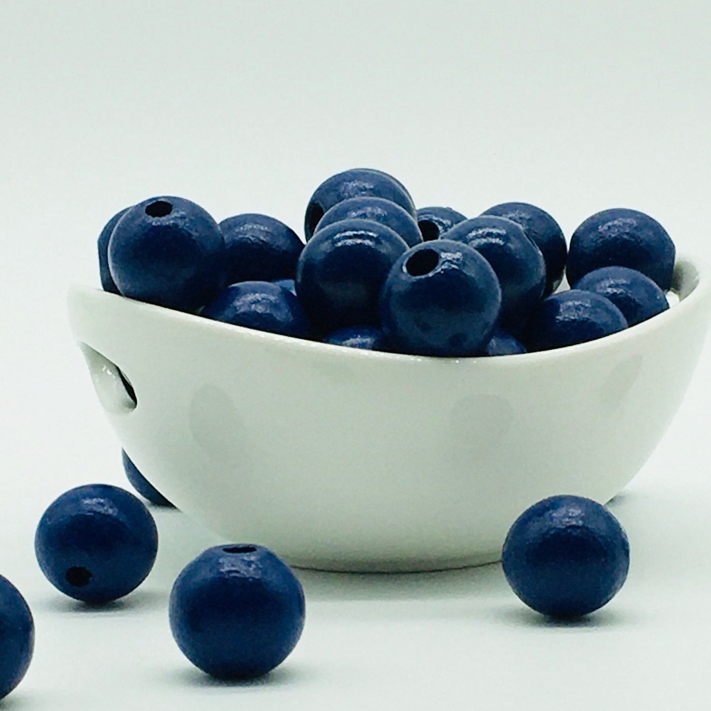 Wood Beads, Dark Blue Beads, Garland Beads, Home Decor, Tiered Tray Decorations, Craft Projects, Jewelry Craft Beads